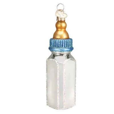 Old World Christmas 4.0 Inch Boy Baby Bottle Keepsake Long Lasting Tree Ornaments