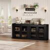 70.8" Wood Sideboard Buffet Cabinet,Framed sideboard with Storage, 4 Doors - Coffee Bar, Media Console Credenza for Living Room, Kitchen, Entryway - 4 of 4