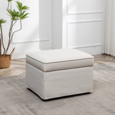 Target gray storage deals ottoman