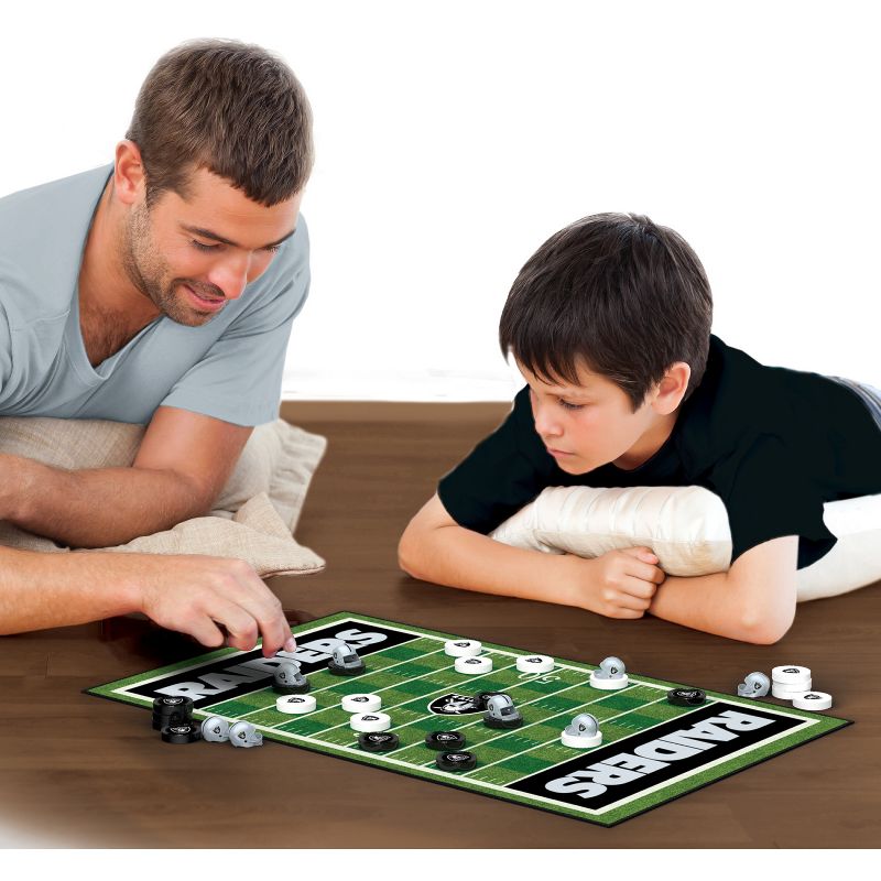MasterPieces Officially licensed NFL Las Vegas Raiders Checkers Board Game for Families and Kids ages 6 and Up, 5 of 7