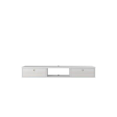 62.99" Liberty Floating Office Desk White - Manhattan Comfort