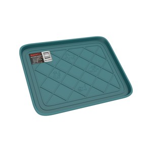 All Weather Boot Tray - Small Water-Resistant Plastic Utility Shoe Mat for Indoor and Outdoor Use in All Seasons by Stalwart (Teal) - 1 of 4