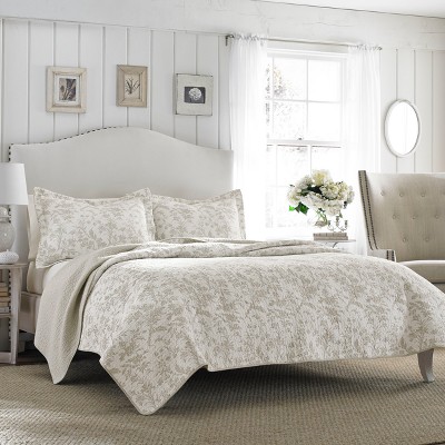 Full/queen Bedford Reversible Quilt Set Mocha - Laura Ashley : Target