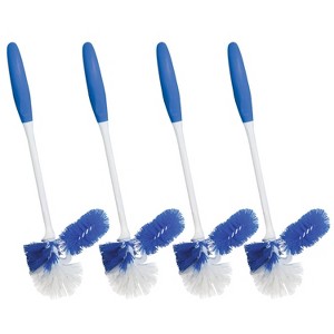 Lola Products Classic Toilet Brush w/Under-The-Rim Scrubber, deep Cleans The Entire Toilet Bowl, Non-Slip Handle w/Rubber Comfort Grip, 4 Pack - 1 of 4