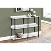 FONTOI 3-Tier Side Table, Console Table with 2 Storage Shelves for Living Room, Bedroom, Narrow Space, Entryway, White, 12"*34"*47.25" - 2 of 4