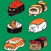 Junior's Design By Humans Sushi Persian Cat By huebucket T-Shirt - 2 of 3