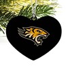 Towson University Tigers Logo Heart Love Wood Christmas Tree Holiday Ornament - 2 of 3