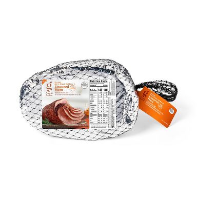Hickory Smoked Spiral-Sliced Bone-In Uncured Ham - 7.5-10.5lbs - price per lb - Good & Gather™