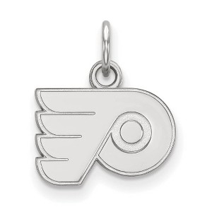 Black Bow Jewelry 14k White Gold Philadelphia Flyers NHL Extra Small Pendant - 1 of 3