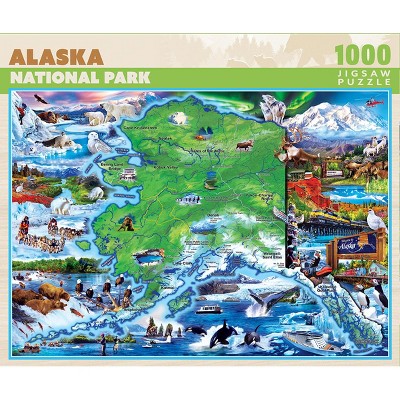 MasterPieces - National Parks Maps - Alaska 1000 Piece Puzzle