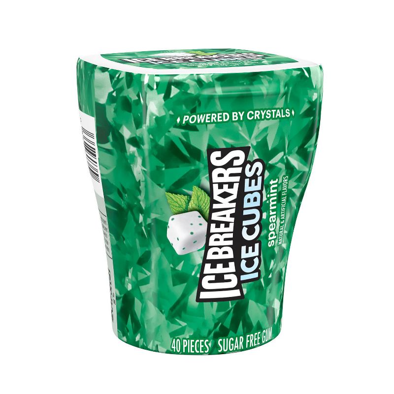 Ice Breakers Ice Cubes Spearmint Sugar Free Gum - 40ct, 1 of 7