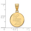 Black Bow Jewelry 14k Yellow Gold Kansas State Wildcats NCAA Medium Pendant - 2 of 3