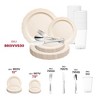 Smarty Had A Party Ivory Vintage Round Plastic Wedding Set - 30 Sets - 4 of 4
