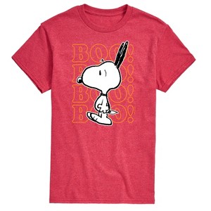 Men's - Peanuts - Boo Snoopy Scared Short Sleeve Graphic T-Shirt - 1 of 4