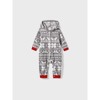 PATPAT Christmas Family Matching Letters Embroidered Long-sleeve Hooded Fleece Pajamas Sets with Christmas Socks White - 2 of 4