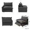 WJSHome 116''Oversized L-Shape Cloud Couch Modular Sectional Reclining Couches for Living Room, 3 Seat with Power Recliner Sofa & Ottoman - 4 of 4