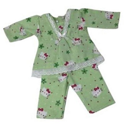 Doll Clothes Superstore Green Flannel Pajamas Fit 18 Inch Girl Like American Girl Our Generation My Life