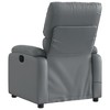 vidaXL Electric Massage Recliner Chair - Gray Faux Leather Adjustable Armchair with Vibration Massage, Auto Footrest - 4 of 4