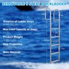 Garvee 5-Step Removable Dock Ladder, Marine Pontoon Boat Straight Ladder for Lake, Pool, Boarding, RVs, 500 lbs Load Capacity, Silver - 2 of 4