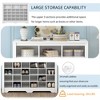 TIRAMISUBEST Sleek Design 24 Shoe Cubby Console, Modern Shoe Cabinet with Curved Base, Versatile Sideboard with Shoe Storage for Hallway - 4 of 4