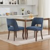 KWPZQEB Wooden Dining Chairs Set of 2, Modern Fabric Upholstered Kitchen Side Chairs, Farmhouse Dining Room Chair - 2 of 4