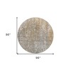 Beige Gray And Taupe Abstract Washable Indoor Outdoor Area Rug - 3 of 4