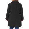 Agnes Orinda Women's Plus Size Peter Pan Collar Single Breasted with Pockets Pea Coats - 4 of 4