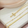 HTUTWOO Cross Necklace for Women,14K Gold Plated Dainty Heart Cross Pendant Choker, Simple Trendy Cute Cross Charm Diamond Necklace - 2 of 4