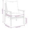 vidaXL Sofa Chair Cream White Solid Acacia wood, 100% polyester Medium - 4 of 4