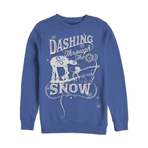 Men's Star Wars Christmas AT-AT Dashing Snow Sweatshirt - 1 of 3