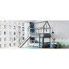 Twin Over Twin Bunk Bed with Slide, House Bed with Slide, White - 3 of 4