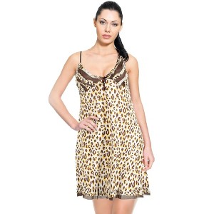 JEFFRICO Womens Sleeveless Nightgowns Sleepwear Soft Pajama Dress Nightshirts - 1 of 4