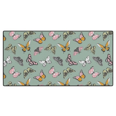 Emanuela Carratoni Wild Butterflies Desk Mat - Deny Designs