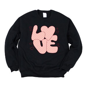 Simply Sage Market Women's Graphic Sweatshirt Valentine's Love Pink - 1 of 3