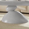 PAGED Oval Coffee Table Modern Minimalist Fiberglass Living Room Table with Sculptural Base, Center Table for Living Room, Study - 3 of 4