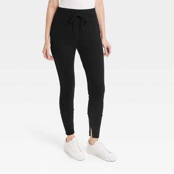 Women's High Waisted Ponte Flare Leggings with Pockets - A New Day™ Black S
