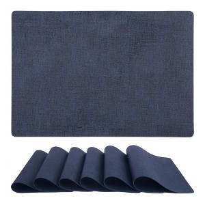 REGALWOVEN Kitchen Dining Table Decor Heat Resistant Wipeable Faux Leather Placemats 6 Pcs - 1 of 4