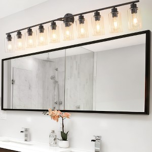 BAOURE Modern Vanity Light, Bathroom Light Fixtures for Expansive Bathrooms, Wall Lamp with Clear Glass for Mirror, Living Room - 1 of 4