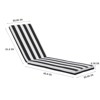 VisioGear Outdoor Lounge Chair Cushion, Replacement Patio Funiture Seat Cushion, Chaise Lounge Cushion, Black & White, 74.41"*22.05"*2.76" - 3 of 4
