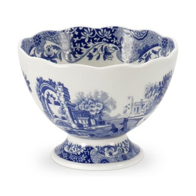 Spode Blue Italian Footed Serving Bowl, 4.75"