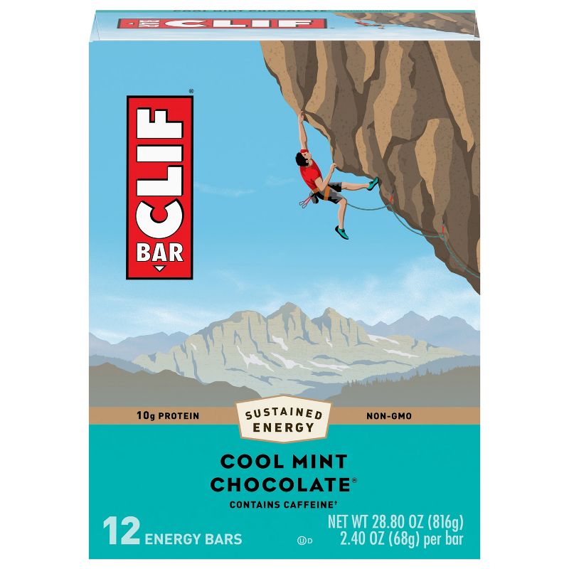 CLIF Bar Cool Mint Chocolate Energy Bars 
, 3 of 9