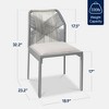 Best Choice Products Set of 2 Indoor/Outdoor Aluminum Woven Side Dining Chairs w/ All-Weather Rope - 2 of 4