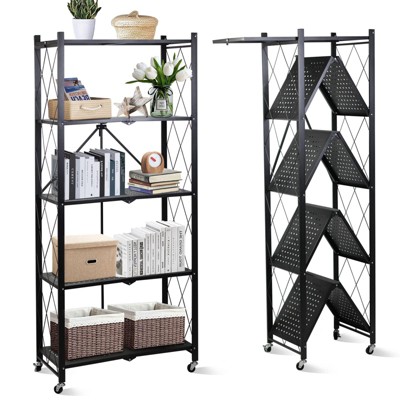 SKONYON Storage Shelves Foldable metal shelves Garage Shelving Units 4-Tier and 5-Tier