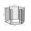 LAOTIES Heavy Duty Metal Dog Playpen,Outdoor Pet Exercise Fence with Door,Rust Resistant Iron Construction - 3 of 4