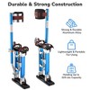 Yescom Drywall Stilts 16-24 inches Adjustable Aluminum Painting Tool for Ceiling Installation/Repair Taping Parades Blue - 3 of 4