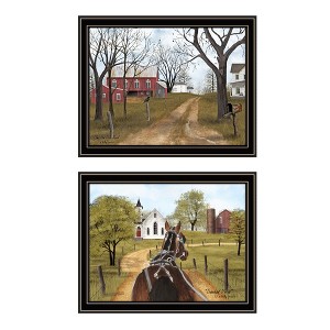2Piece Vignette Sunday Drive & The Old Dirt Road Black Framed Wall Art for Living Room, Bedroom Wall Art Print by Billy Jacobs - 1 of 4