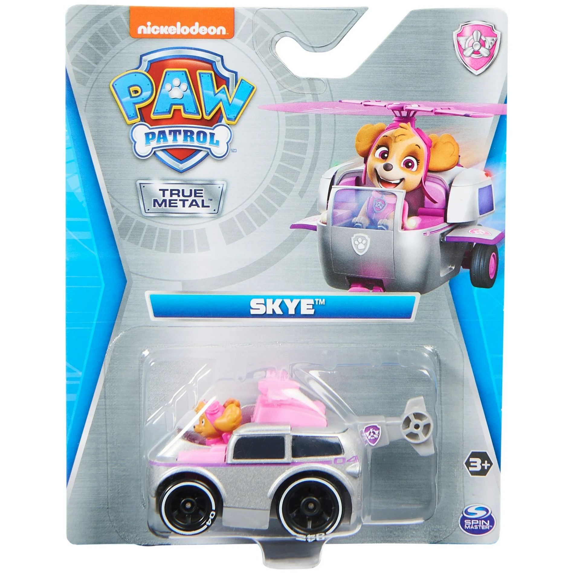 PAW Patrol True Metal Skye 1:55 Scale Die-Cast Rescue Helicopter Vehicle with Working Wheels Kids Toy Air Rescue Car
