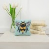 C&F Home 8" x 8" Bumble Bee Hooked Small/Petite Accent Throw Pillow - 3 of 4