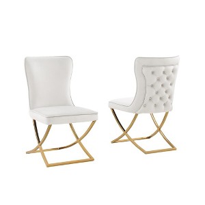 Best Master Furniture,Blythe Velvet Dining Chairs, Set of 2 - 1 of 2