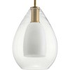 Progress Lighting Carillon 1-Light Pendant, Brushed Gold, Clear and Opal Glass Shade - 4 of 4